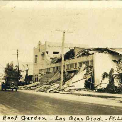 1926 Hurricane Damage to the Roof Garden at the Garden Court Hotel