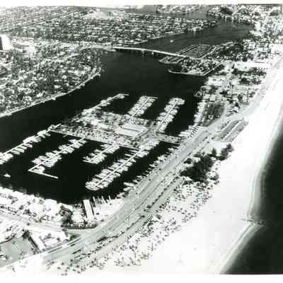 Aerial View of Bahia Mar Looking Northwest from the Yankee Clipper Hotel