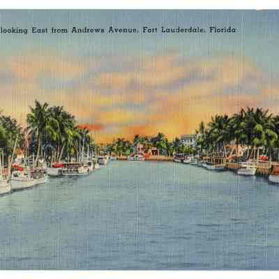 New River Looking East from Andrews Avenue, Fort Lauderdale, Florida