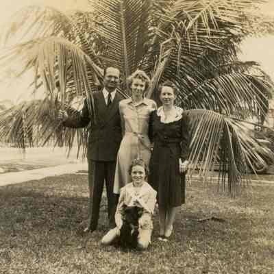 The Burghards with their dog
