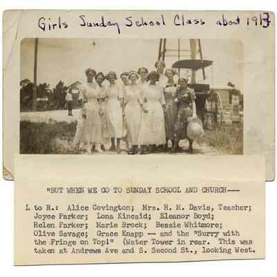 Girls Sunday School Class about 1913
