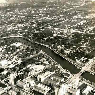 Aerial View of Fort Lauderdale Looking Southeast from Downtown 1940's