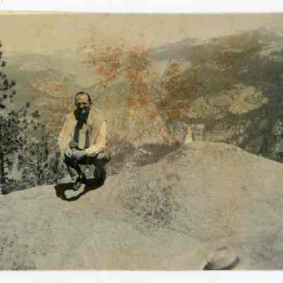 August Jr. on a cliff in Yosemite National Park