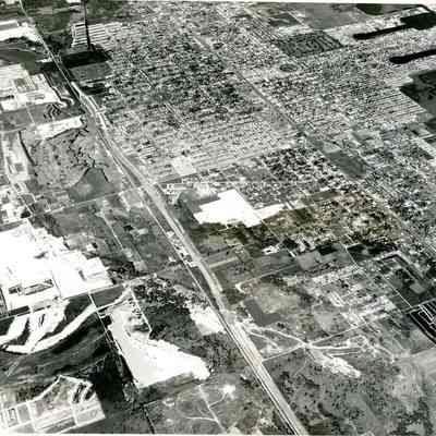 Aerial View of Hollywood Looking Northeast 1956