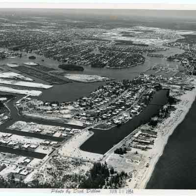 Aerial View of Harbor Beach Neighborhood 1954
