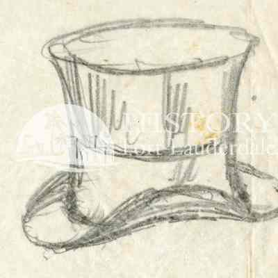Top Hat Sketch on Bottom of The Storm Drawing.