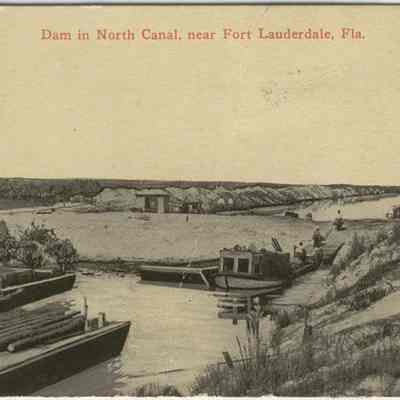 Dam in North Canal, near Fort Lauderdale, Florida