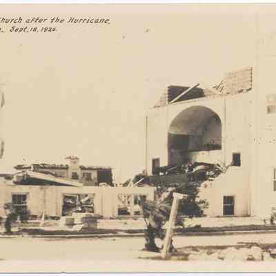 Hollywood Methodist Church Following the 1926 Hurricane