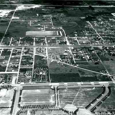 Aerial View Looking West from Gulfstream Racetrack (Hallandale) 1952