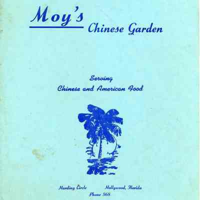 Moy's Chinese Garden Menu
