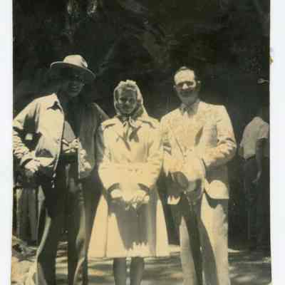 August Jr, Patricia and a Park Ranger at Sequoia National Park