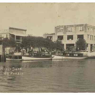 Stranahan & Co. and Wheeler Building Boat Dock on New River c.1912
