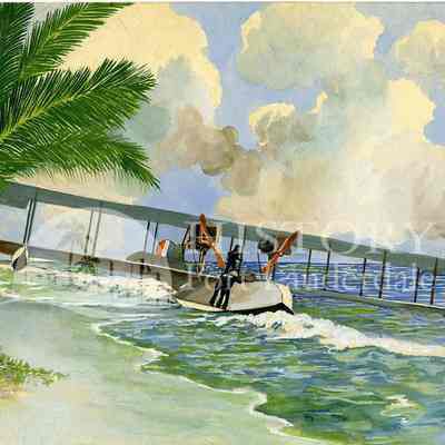 Sea plane with 3 Crew on Beach