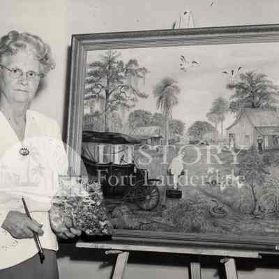 Dr. Darrow with Painting