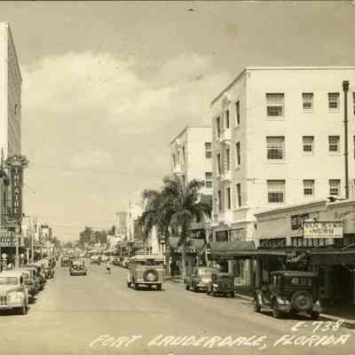 View of S. Andrews Ave. Looking north with street in foreground to the left New River Drive