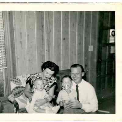 Patty Berry Hubbell and Tommy holding the baby Ivan and Phillip Skinner
