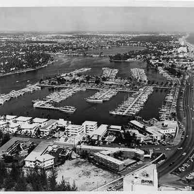 Aerial View of Bahia Mar Looking North from the Yankee Clipper Hotel