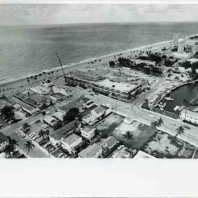 Aerial View of Construction of Holiday Inn Hotel 1968