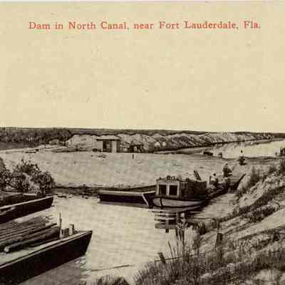 Dam in North Canal, near Fort Lauderdale, Florida
