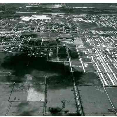 Aerial View of Hallandale Looking West From NE 14th Avenue 1952