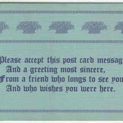 Please accept this post card message...