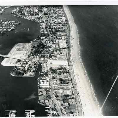 Aerial View of the Beach Looking North from Bahia Mar 1969