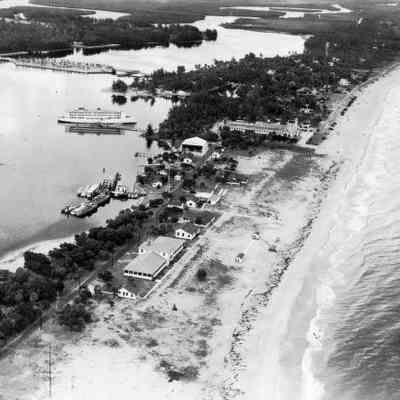 Aerial View of Coast Guard Base #6 with Casino Pool and Amphitrite 1933