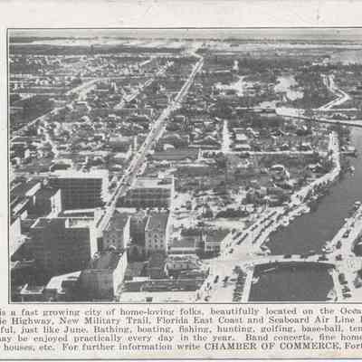 Aerial view of downtown Fort Lauderdale looking east