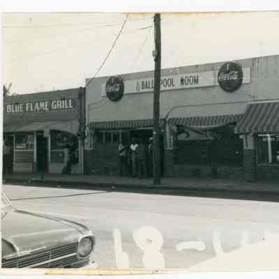 Blue Flame Grill, 8 Ball Pool Room, and Rachel's Better Cleaners