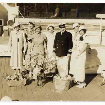 Presentation of Fruit/Flower Basket to the Captain of the S.S. Columbia 1932