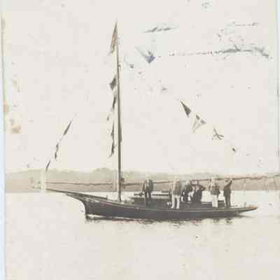 President Harding Aboard Commodore Brook's Sailboat "Klyo" 1921