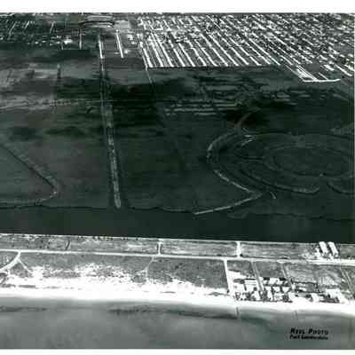Aerial View of Hallandale Looking West From Ocean 1952