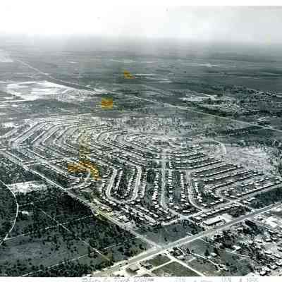 Aerial View of Melrose Park Looking Southwest Towards Forman Air Field 1954
