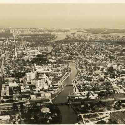 Aerial View of Fort Lauderdale Looking East 1938