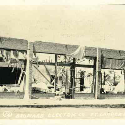 Damage done to Haupt's floor coverings and Willards autosupplies by the Sept 18, 1926 Hurricane
