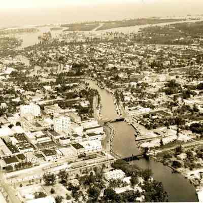 Aerial View of Fort Lauderdale Looking Southeast