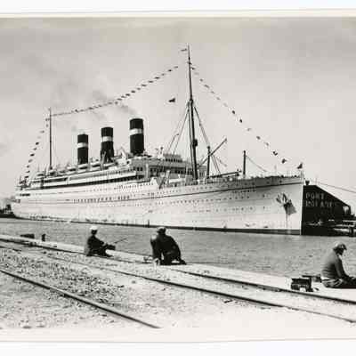Cruise Ship S.S. Columbia Docked at Port Everglades c.1935