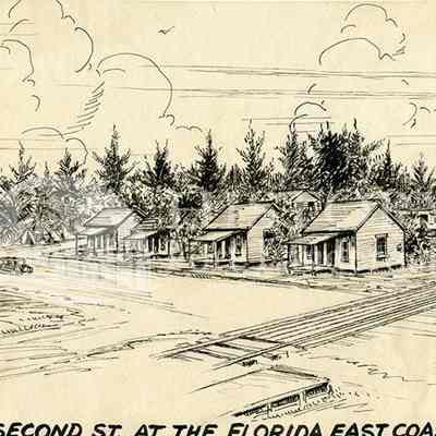SW 2nd St at FEC Railway Station 1920