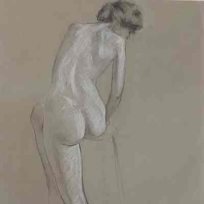 Sketch of naked woman