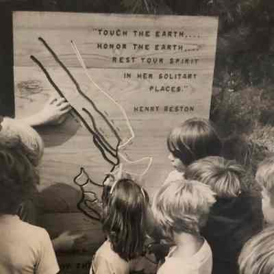 Students with Henry Beston quote