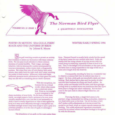 Issue No. 1, Volume 15 - Winter/Early Spring 1994