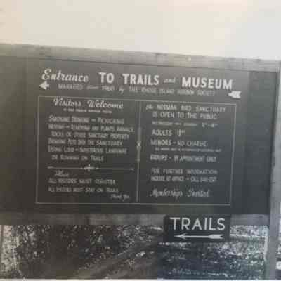 Entrance Sign to Trails and Museum