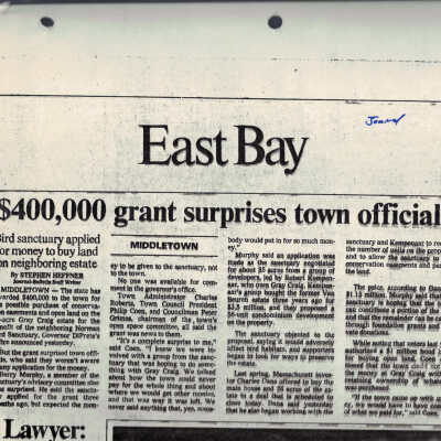 "$400,000 grant surprises town officials"