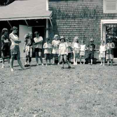 Campers outside Mabel's Studio