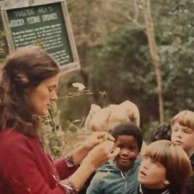 Delia Clark with students