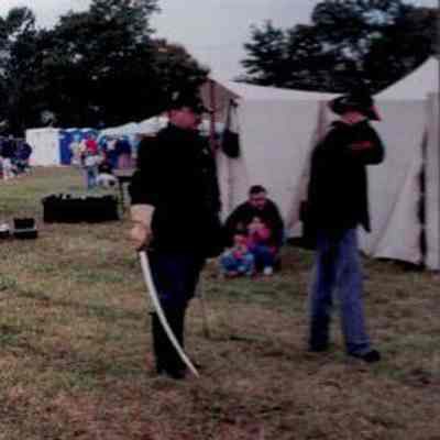 Reenactor with sword