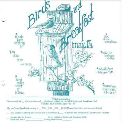 1992 Birds & Breakfast poster