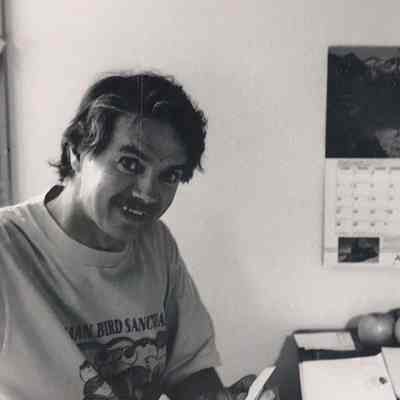 Education Coordinator, Hap Morgan, in the NBS office.
