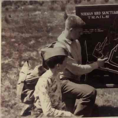 Boy Scout Troop consults NBS trail map