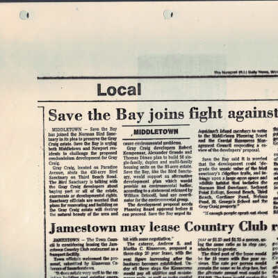 "Save the Bay joins fight against condos"